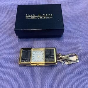 Vintage Joan Rivers leather keychain watch